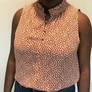 LOFT medium floral sleeveless top NWT